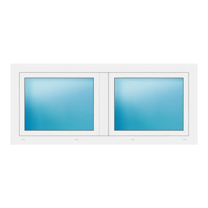 Zweiflügeliges Fenster 166x72 cm Weiß