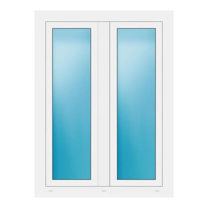 Zweiflügeliges Fenster 98x132 cm Weiß