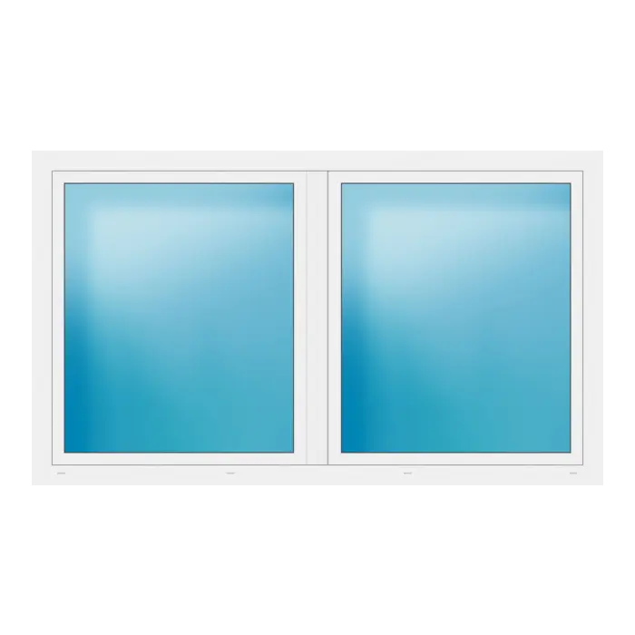 Zweiflügeliges Fenster 222x130 cm Weiß