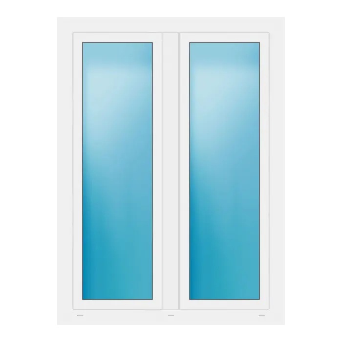 Zweiflügeliges Fenster 114x154 cm Weiß