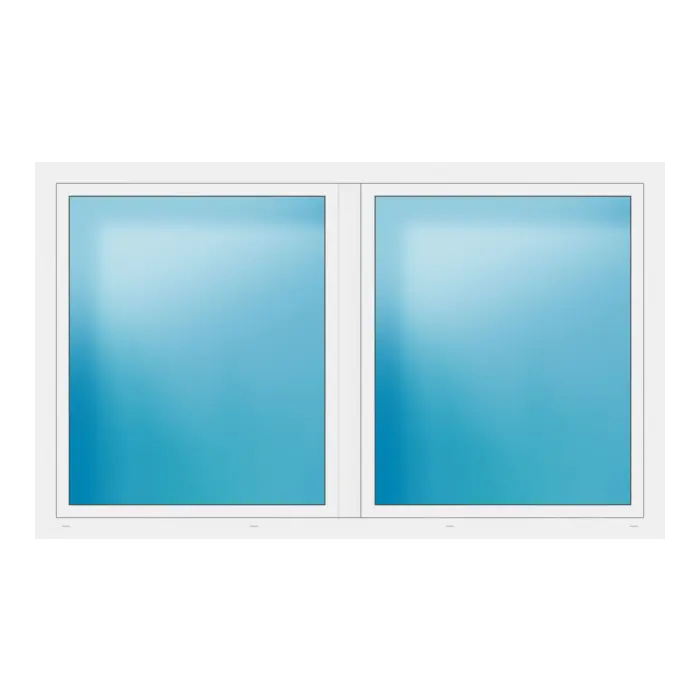 Zweiflügeliges Fenster 234x140 cm Weiß