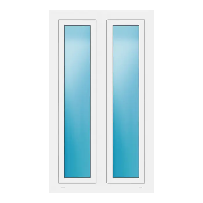 Zweiflügeliges Fenster 87x151 cm Weiß