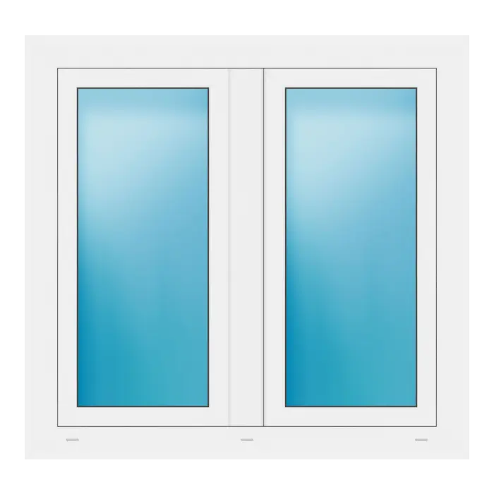 Zweiflügeliges Fenster 107x102 cm Weiß