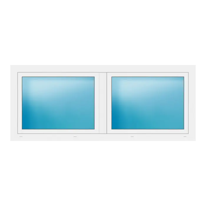 Zweiflügeliges Fenster 200x82 cm Weiß
