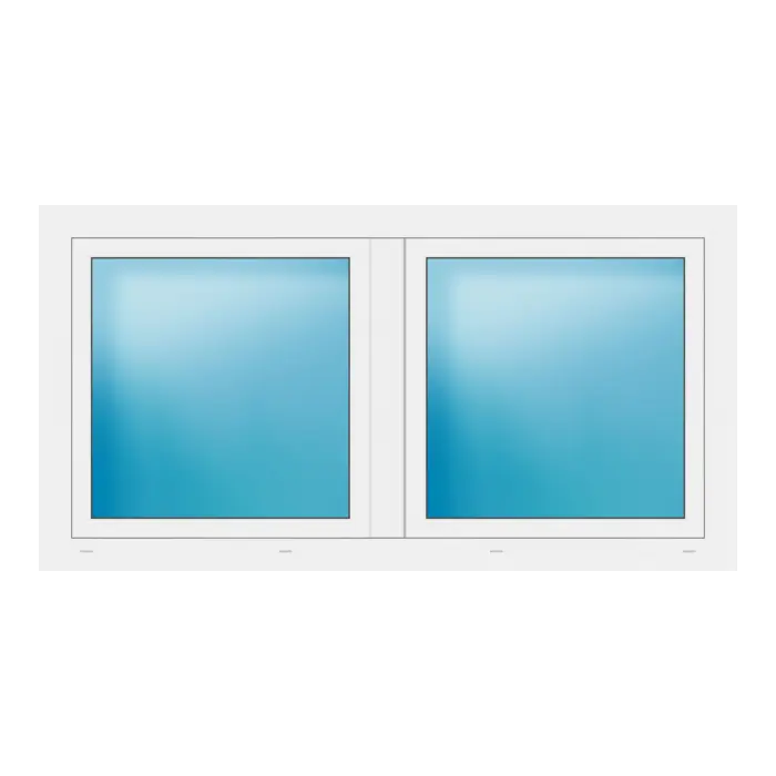 Zweiflügeliges Fenster 168x88 cm Weiß