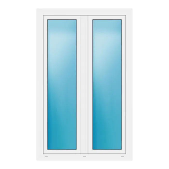 Zweiflügeliges Fenster 110x174 cm Weiß
