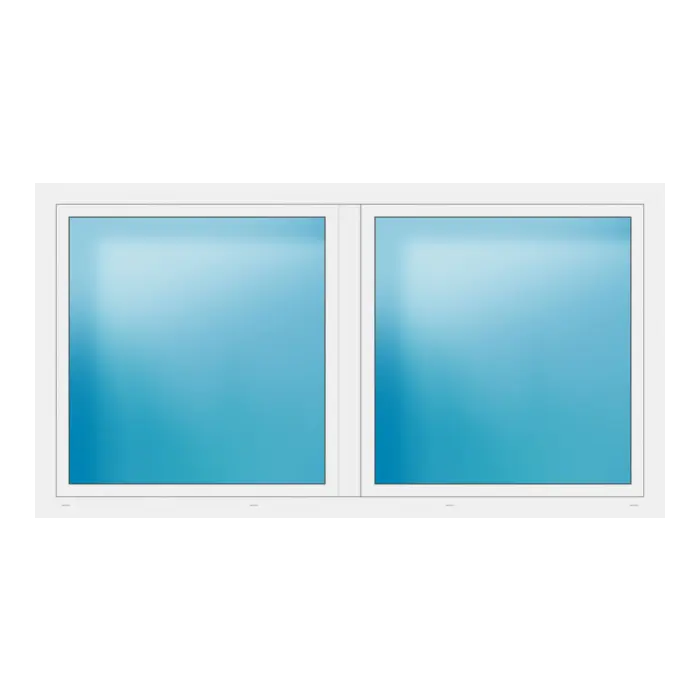 Zweiflügeliges Fenster 235x125 cm Weiß