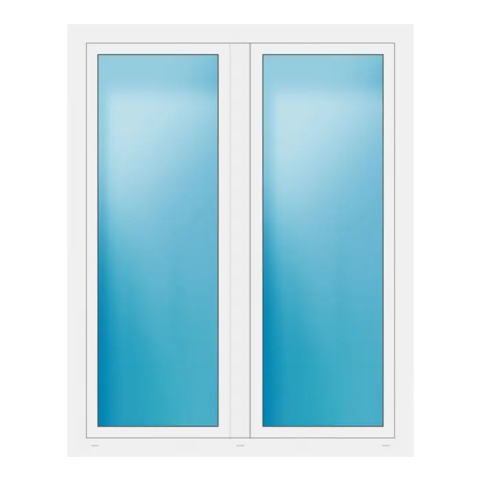 Zweiflügeliges Fenster 144x180 cm Weiß