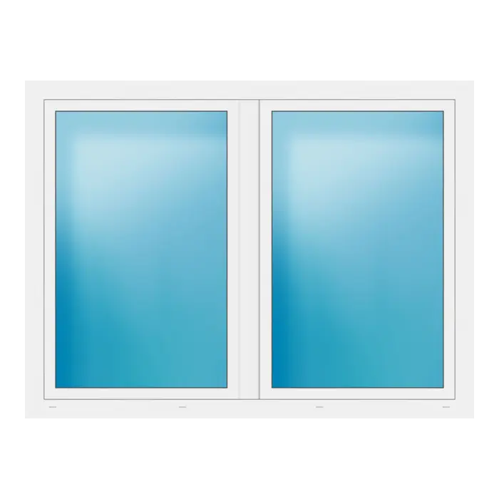 Zweiflügeliges Fenster 186x140 cm Weiß