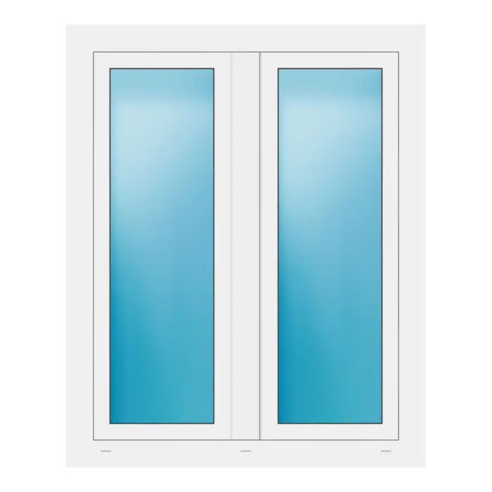 Zweiflügeliges Fenster 104x128 cm Weiß