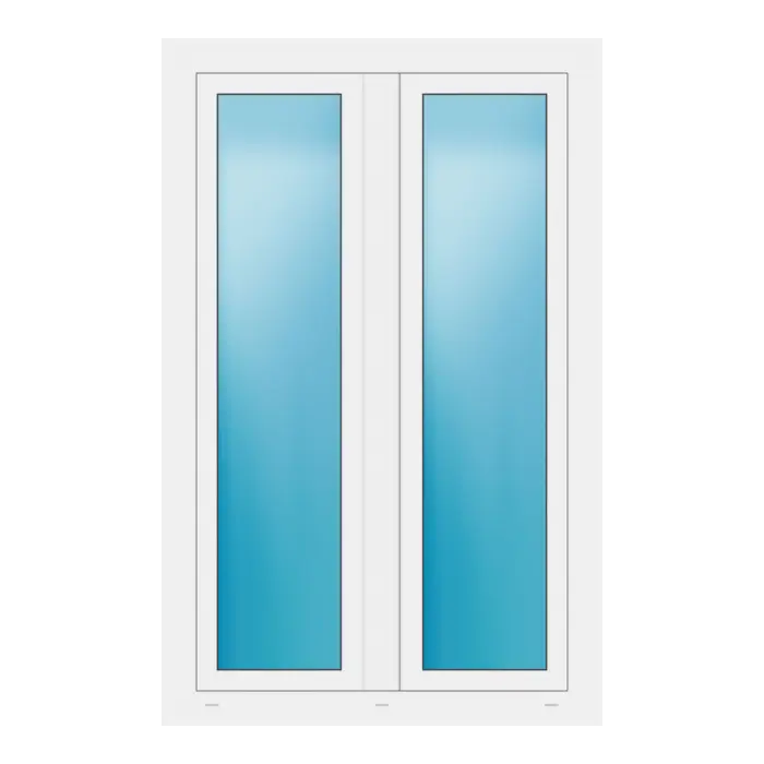 Zweiflügeliges Fenster 100x156 cm Weiß