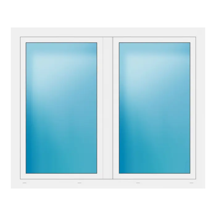 Zweiflügeliges Fenster 163x135 cm Weiß