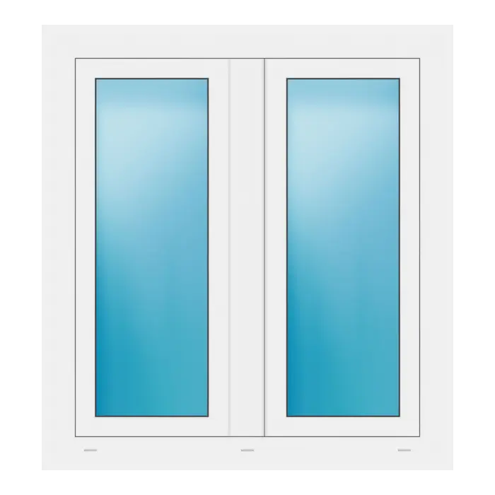 Zweiflügeliges Fenster 97x105 cm Weiß