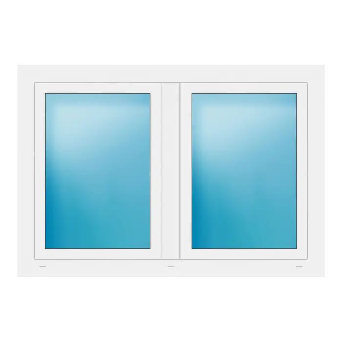 Zweiflügeliges Fenster 138x95 cm Weiß