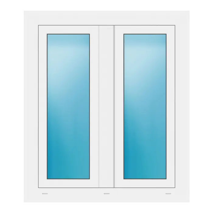 Zweiflügeliges Fenster 90x104 cm Weiß
