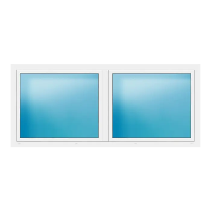 Zweiflügeliges Fenster 250x110 cm Weiß