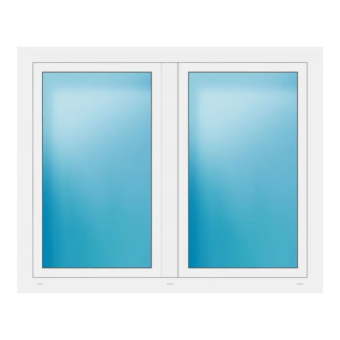 Zweiflügeliges Fenster 152,5x123 cm Weiß
