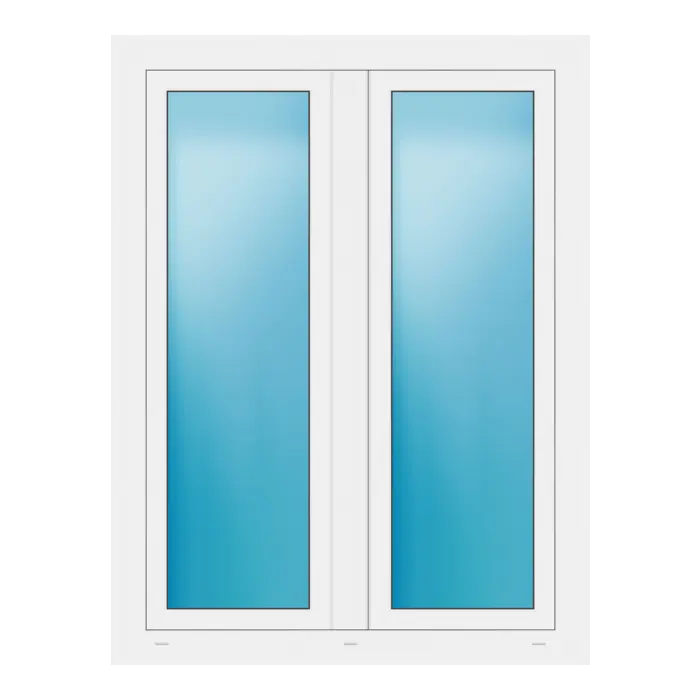 Zweiflügeliges Fenster 108x142 cm Weiß