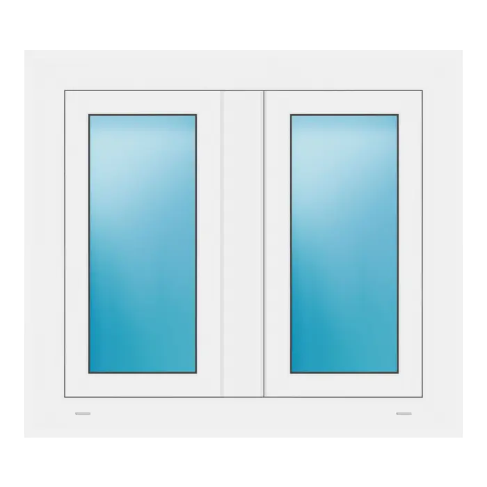 Zweiflügeliges Fenster 86x76 cm Weiß