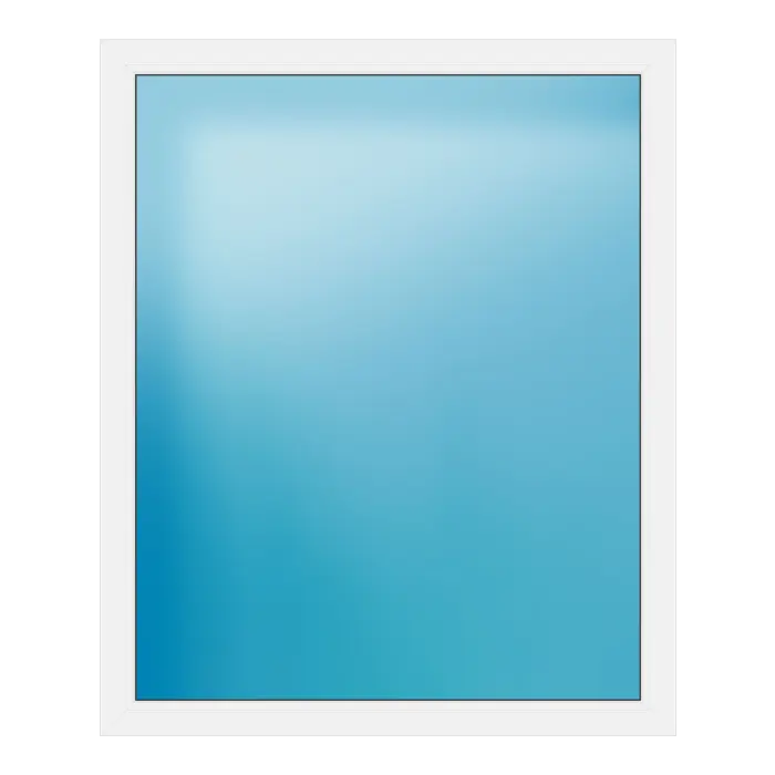 Festverglasung 129x156 cm Weiß