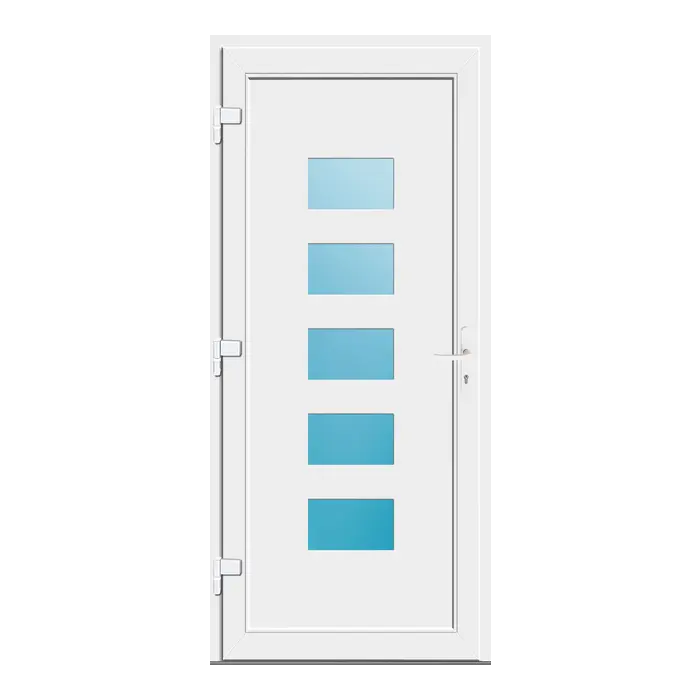 Haustür 100x224 cm Weiß Merkur aus Kunststoff