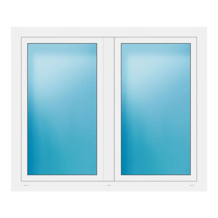 Zweiflügeliges Fenster 150x126 cm Weiß