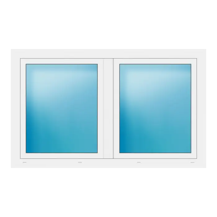 Zweiflügeliges Fenster 164x100 cm Weiß