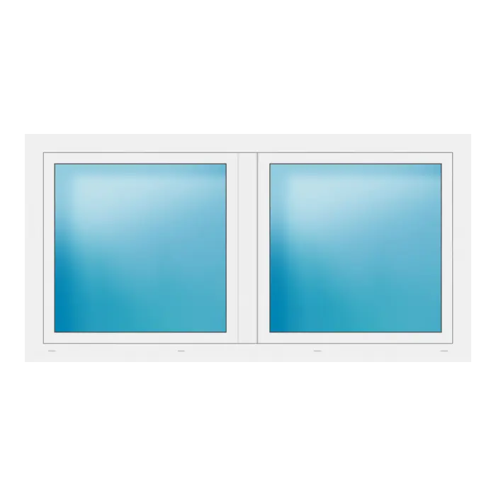Zweiflügeliges Fenster 190x97 cm Weiß
