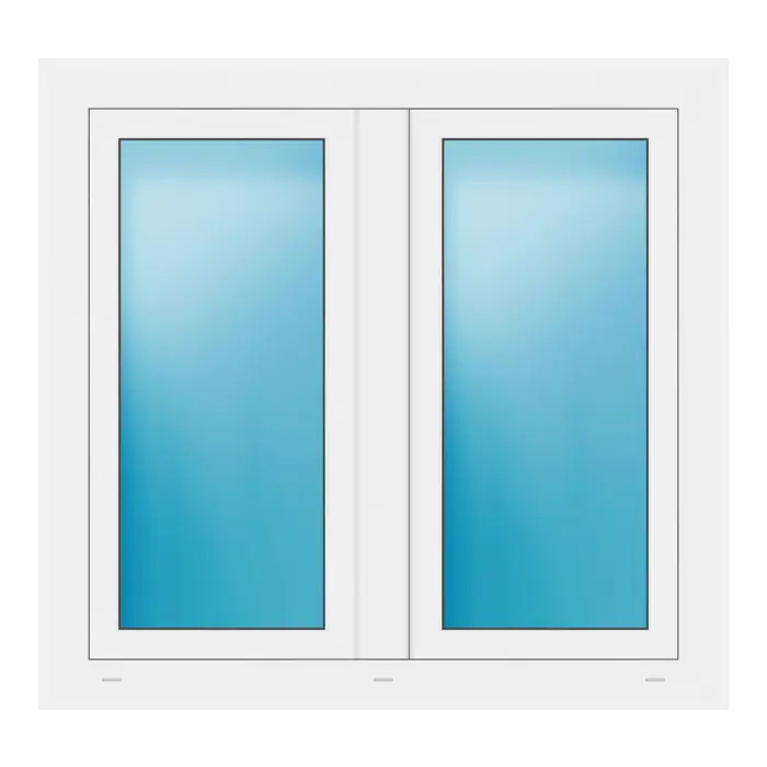Zweiflügeliges Fenster 108x102 cm Weiß