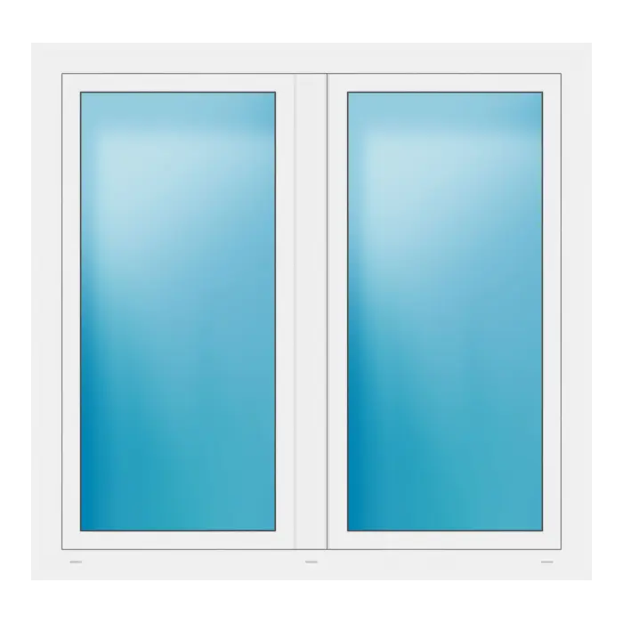 Zweiflügeliges Fenster 144x138 cm Weiß