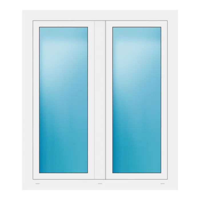 Zweiflügeliges Fenster 116x134 cm Weiß