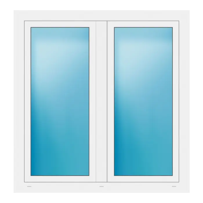 Zweiflügeliges Fenster 130x135 cm Weiß