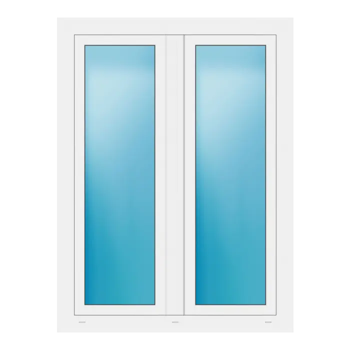 Zweiflügeliges Fenster 108x144 cm Weiß