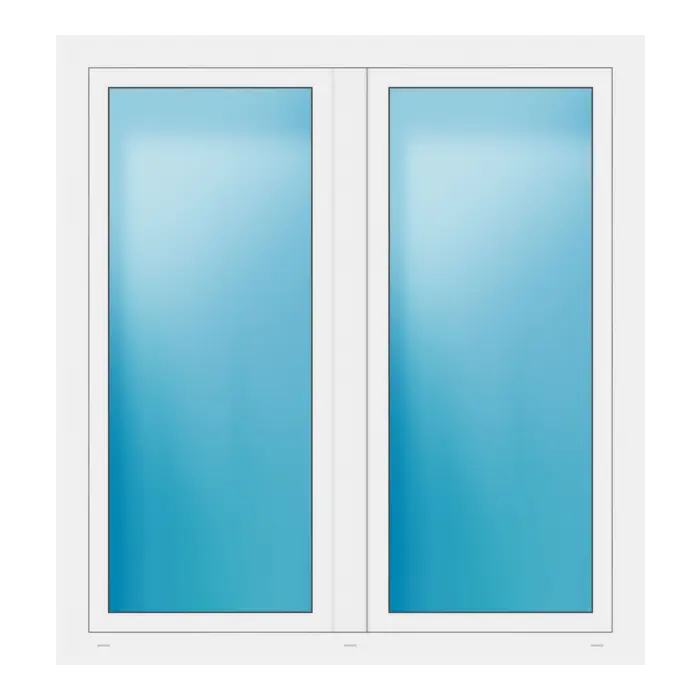 Zweiflügeliges Fenster 142x152 cm Weiß