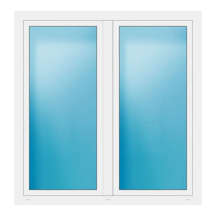 Zweiflügeliges Fenster 155x160 cm Weiß